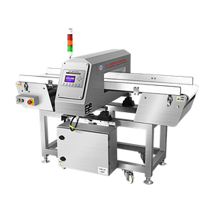 Detector de metais alimentares com configuração automática de sensibilidade para biscoitos
